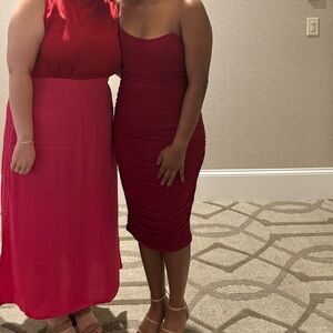 Red Strapless Tube Dress from Fashion Nova